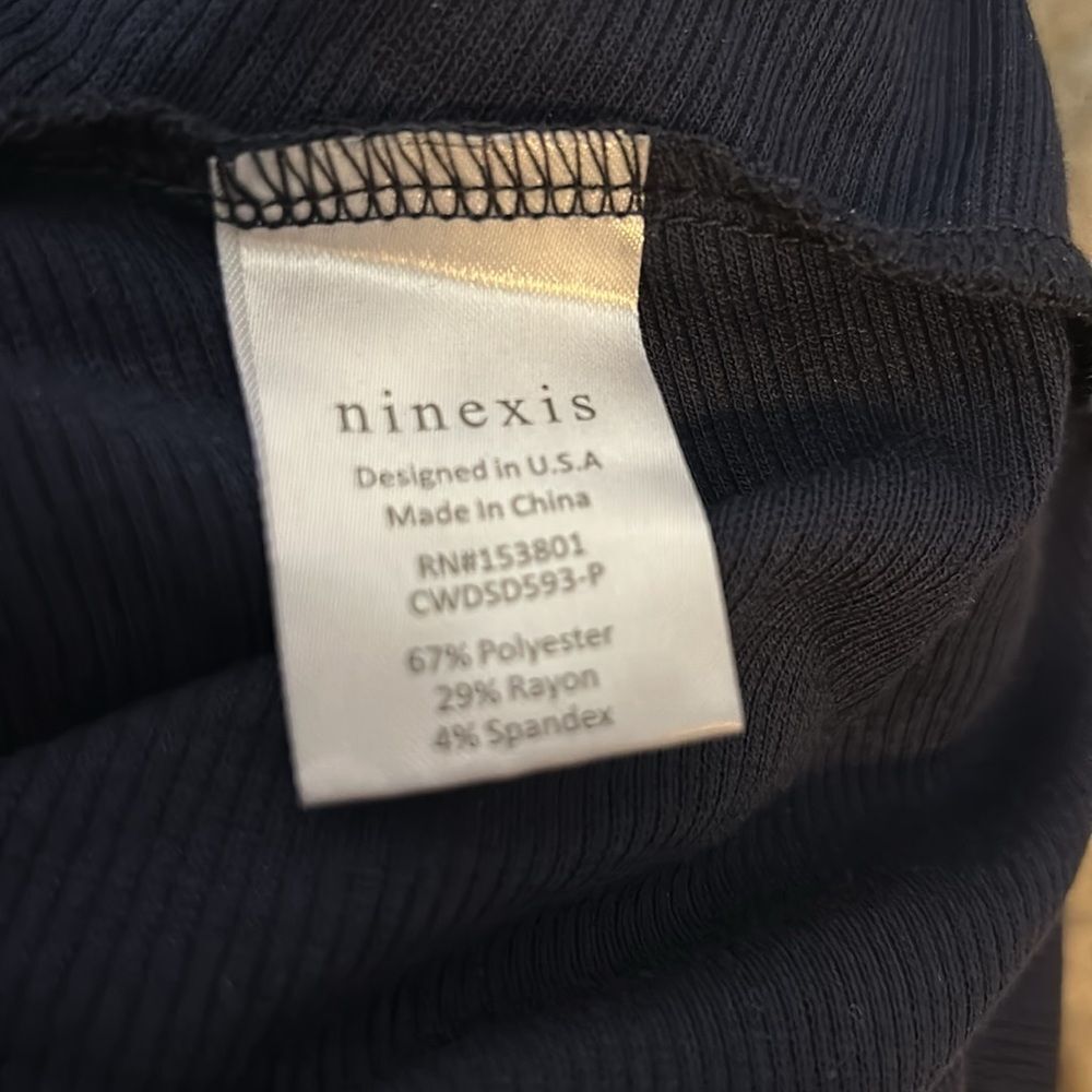 NWT Ninexis Dress for Nadine West Blue Ribbed Long Sleeve Stretchy Comfy Size 3X - Picture 8 of 8